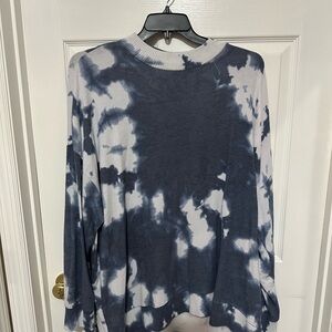 Wonderly Navy and White Tie-Dye Sweatshirt